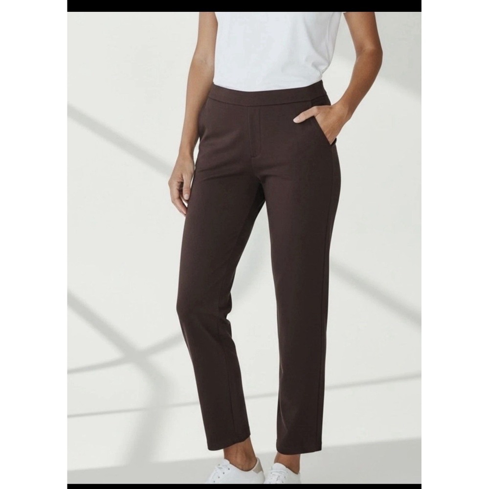 Lot of 3 Eileen Fisher Stretch Crepe Slim Ankle Pant Womens L Pull On Washable - Picture 5 of 7